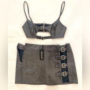 Snakeskin 2-Piece Skirt Set